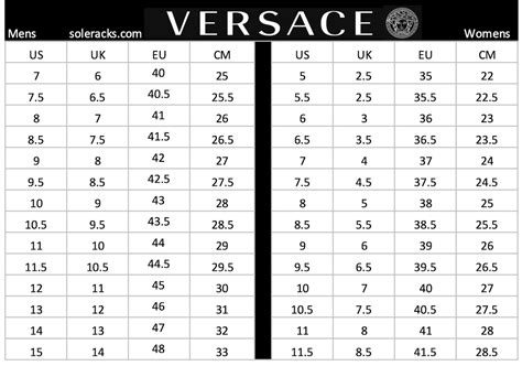 versace us size chart shoes|Versace women's shoes size guide.